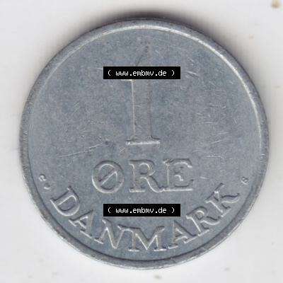 Münzen Dänemark / Danmark Eurovorläufer, Umlaufmünze vor Euroeinführung 1956-1971, 1 Öre 1970 Kursmünze (1) Sammlung