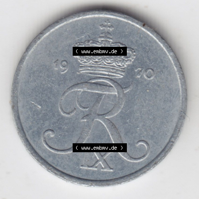 Münzen Dänemark / Danmark Eurovorläufer, Umlaufmünze vor Euroeinführung 1956-1971, 1 Öre 1970 Kursmünze (2) Sammlung