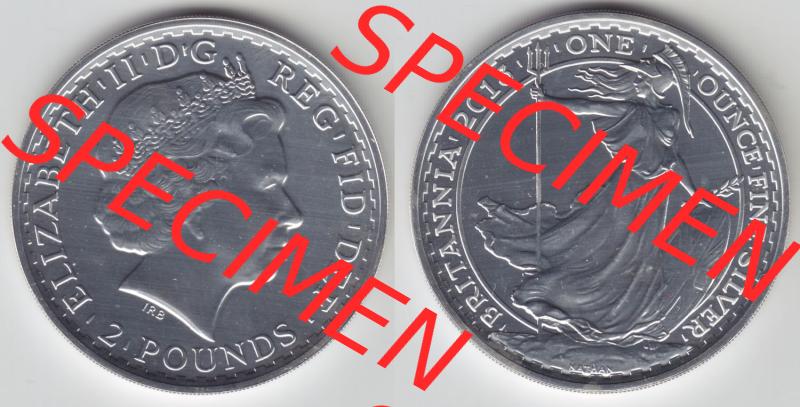 Münzen Großbritannien Eurovorläufer, Umlaufmünze vor Euroeinführung 2013-2013, 2 Pfund - Pounds Britannia Silber-Münze (3) Sammlung