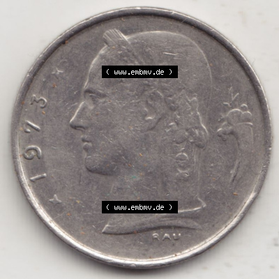 Münzen Belgien Eurovorläufer, Umlaufmünze vor Euroeinführung 1950-1988, 1 Francs-Franken 1973 Belgique (2) Sammlung