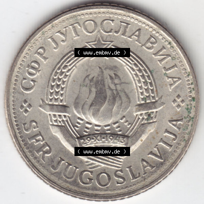 Münzen Jugoslawien (Land wurde 2003 aufgelöst), Umlaufmünze 1971-1981, 2 Dinara, Dinarja 1980 (2) Sammlung