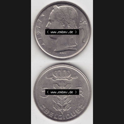 Münzen Belgien Eurovorläufer, Umlaufmünze vor Euroeinführung 1948-1981, 5 Francs Belgique (4) Sammlung
