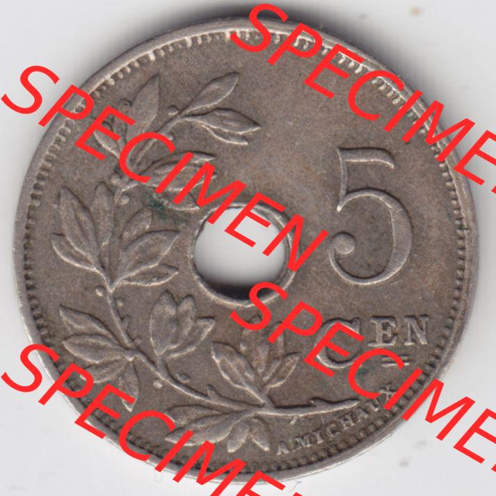 Münzen Belgien Eurovorläufer, Umlaufmünze vor Euroeinführung 1910-1931, 5 Cen, Centimes Koninkrijk Belgie (2) Sammlung