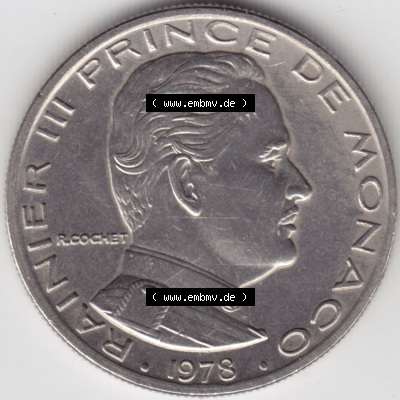 Münzen Monaco / Mu̍negu Eurovorläufer, Umlaufmünze vor Euroeinführung 1960-1995, 1 Fr, Franc, Franken Rainier III Prince... Sammlung
