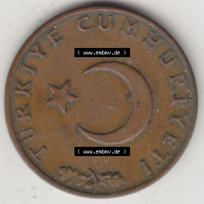 Münzen Türkei / Türkiye Eurovorläufer, Umlaufmünze vor Euroeinführung 1969-1973, 10 Kurus 1971 (1) Sammlung