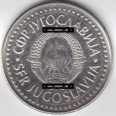 Münzen Jugoslawien (Land wurde 2003 aufgelöst), Umlaufmünze 1985-1988, 50 Dinara, Dinarjev 1985 (2) Sammlung