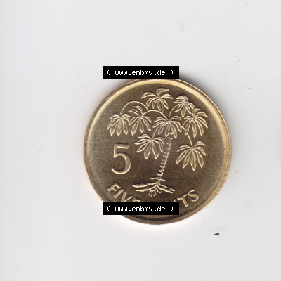 Münzen aus Afrika Seychellen / Seychelles Umlaufmünze 2007-2012, 5 Cent, Five Cents 2007 (2) Sammlung