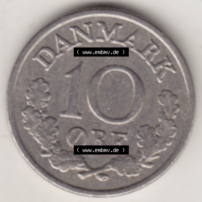 Münzen Dänemark / Danmark Eurovorläufer, Umlaufmünze vor Euroeinführung 1960-1972, 10 Öre 1971 (Stück 2) (2) Sammlung