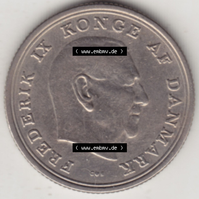 Münzen Dänemark / Danmark Eurovorläufer, Umlaufmünze vor Euroeinführung 1960-1972, 1 Krone 1965 (1) Sammlung