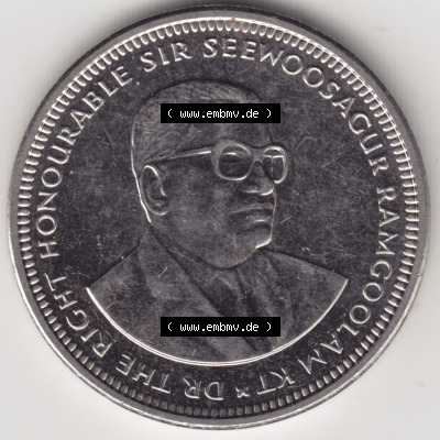 Münzen aus Afrika Mauritius Umlaufmünze 2012-2020, 1 Rupie, 1 Rupee 2020 (2) Sammlung