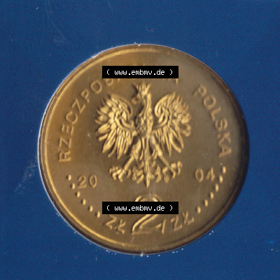 Münzen Polen / Polska Eurovorläufer, Umlaufmünze vor Euroeinführung 2004, 2 Zloty (1) Sammlung