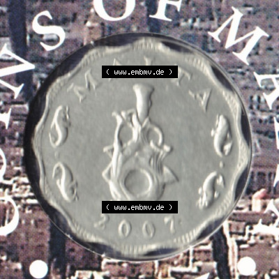 Münzen Malta / Melita Eurovorläufer, Umlaufmünze vor Euroeinführung 1972-2007, 5 Mils 2007 (1) Sammlung