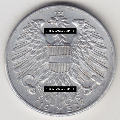 Münzen Österreich / Austria Eurovorläufer, Umlaufmünze vor Euroeinführung 1952-1957, 5 Schilling 1952 I. (1) Sammlung
