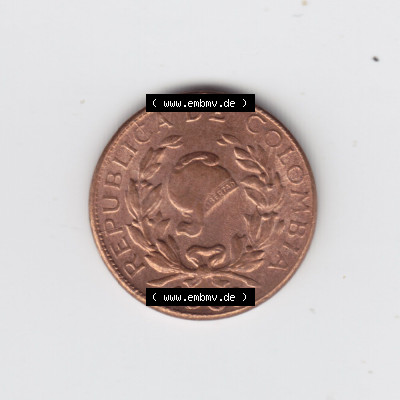 Münzen aus Amerika Kolumbien / Columbia Umlaufmünze 1966, 1 I Centavo (2) Sammlung