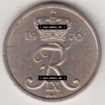 Münzen Dänemark / Danmark Eurovorläufer, Umlaufmünze vor Euroeinführung 1960-1972, 10 Öre 1970 (Stück 2) (1) Sammlung