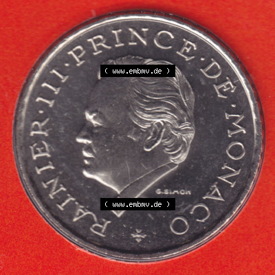 Münzen Monaco / Mu̍negu Eurovorläufer, Umlaufmünze vor Euroeinführung 1995-1995, 2 Francs 1995 (1) Sammlung