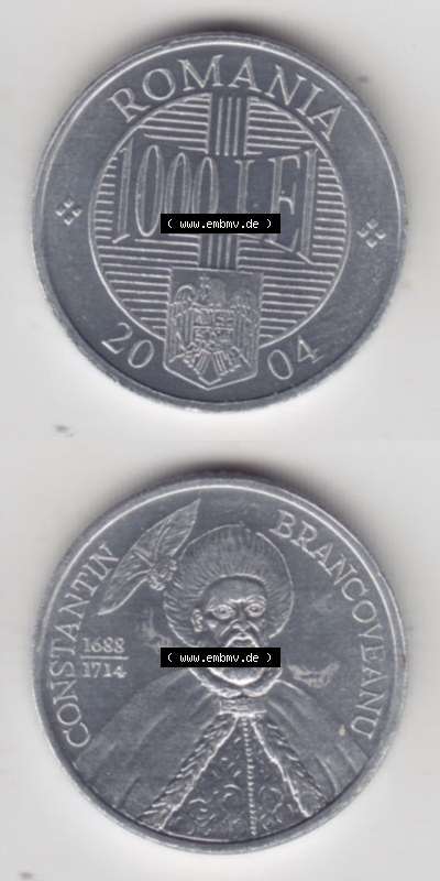Münzen Rumänien / România Eurovorläufer, Umlaufmünze vor Euroeinführung 2000-2006, 1000 Lei 2004 (4) Sammlung