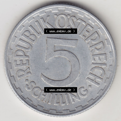 Münzen Österreich / Austria Eurovorläufer, Umlaufmünze vor Euroeinführung 1952-1957, 5 Schilling 1952 I. (2) Sammlung