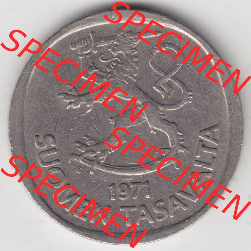 Münzen Finnland / SUOMI Eurovorläufer, Umlaufmünze vor Euroeinführung 1969-1993, 1 Markka. Rückseite einer Münze aus Finnland SUOMI in Europa als Digitales... Sammlung