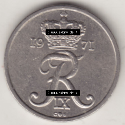 Münzen Dänemark / Danmark Eurovorläufer, Umlaufmünze vor Euroeinführung 1960-1972, 10 Öre 1971 (1) Sammlung