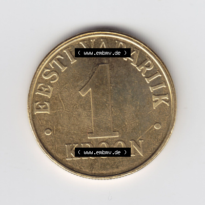 Münzen Estland Eurovorläufer, Umlaufmünze vor Euroeinführung 2006, 1 Kroon (1) Sammlung