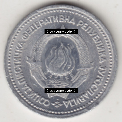 Münzen Jugoslawien (Land wurde 2003 aufgelöst), Umlaufmünze 1963-1963, 1 Dinar 1963 (1) Sammlung