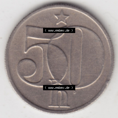 Münzen Tschechoslowakei (Land wurde 1992 aufgelöst), Umlaufmünze 1978-1990, 50 Heller 1978 (2) Sammlung