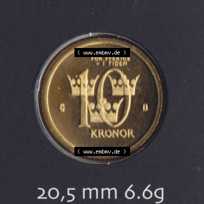 Münzen Schweden / Sverige Eurovorläufer, Umlaufmünze vor Euroeinführung 2001-2009, 10 Kronen 2001 KMS (2) Sammlung