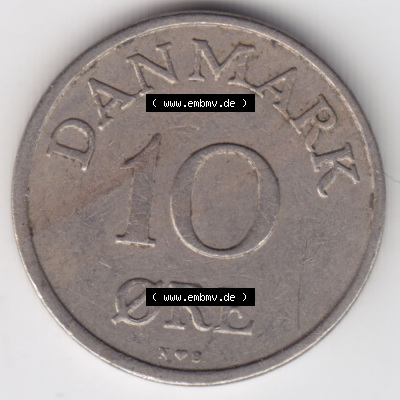 Münzen Dänemark / Danmark Eurovorläufer, Umlaufmünze vor Euroeinführung 1954, 10 Öre (1) Sammlung