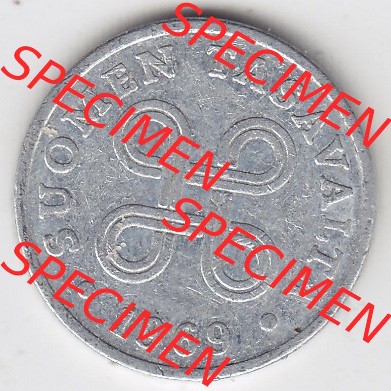 Münzen Finnland / SUOMI Eurovorläufer, Umlaufmünze vor Euroeinführung 1969-1979, 1 Penni. Rückseite einer Münze aus Finnland SUOMI in Europa als Digitales... Sammlung