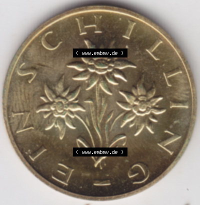 Münzen Österreich / Austria Eurovorläufer, Umlaufmünze vor Euroeinführung 1959-2001, 1 Schilling 1976 (2) Sammlung