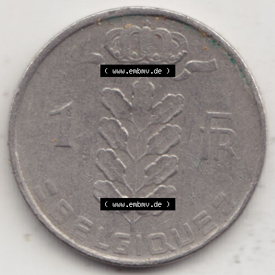Münzen Belgien Eurovorläufer, Umlaufmünze vor Euroeinführung 1950-1988, 1 Francs-Franken 1952 Belgique (1) Sammlung