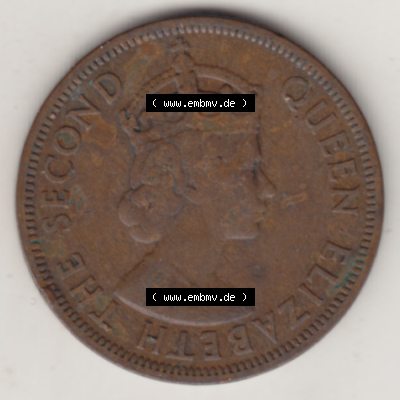Münzen Zypern / Cyprus Eurovorläufer, Umlaufmünze vor Euroeinführung 1955-1956, 5 Mils 1955 (5) Sammlung