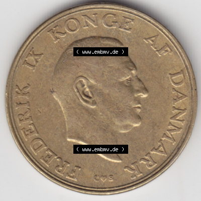 Münzen Dänemark / Danmark Eurovorläufer, Umlaufmünze vor Euroeinführung 1957, 1 Krone (2) Sammlung