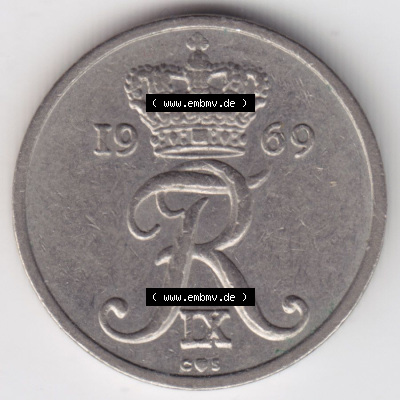 Münzen Dänemark / Danmark Eurovorläufer, Umlaufmünze vor Euroeinführung 1969, 10 Öre (2) Sammlung