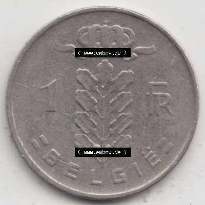 Münzen Belgien Eurovorläufer, Umlaufmünze vor Euroeinführung 1950-1988, 1 Francs-Franken 1959 Belgie (1) Sammlung