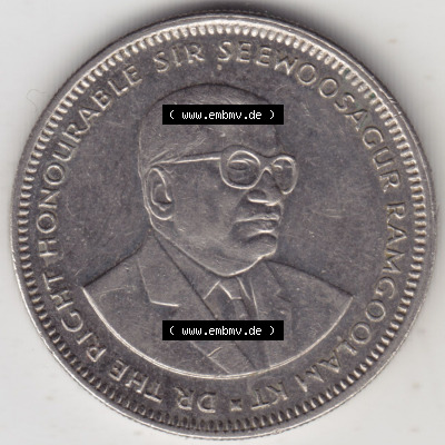 Münzen aus Afrika Mauritius Umlaufmünze 1987-2010, 1 Rupie, One-Rupee 2004 (2) Sammlung