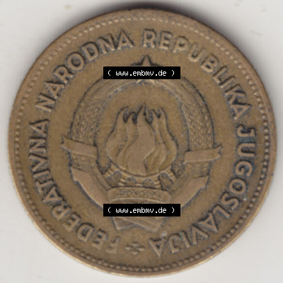 Münzen Jugoslawien (Land wurde 2003 aufgelöst), Umlaufmünze 1955-1955, 50 Dinar 1955 (1) Sammlung