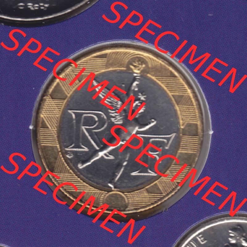 Münzen Frankreich Eurovorläufer, Umlaufmünze vor Euroeinführung 2000, 10 Francs. Rückseite einer Münze aus Europa als Digitales Bild / Bildmaterial... Sammlung