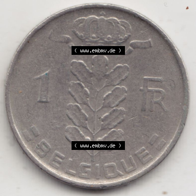 Münzen Belgien Eurovorläufer, Umlaufmünze vor Euroeinführung 1950-1988, 1 Francs-Franken 1958 Belgique (1) Sammlung