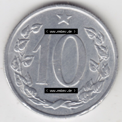Münzen Tschechoslowakei (Land wurde 1992 aufgelöst), Umlaufmünze 1961-1971, 10 h, Haleru, Heller 1970 (2) Sammlung