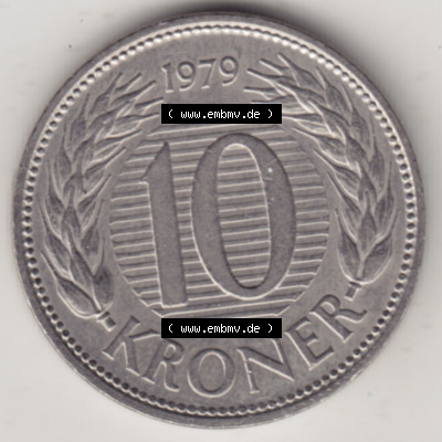 Münzen Dänemark / Danmark Eurovorläufer, Umlaufmünze vor Euroeinführung 1979-1988, 10 Kronen 1979 (2) Sammlung
