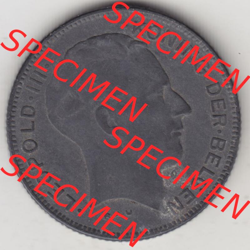 Münzen Belgien Eurovorläufer, Umlaufmünze vor Euroeinführung 1941-1946, 5 Franken 1941, Der Belgen (2) Sammlung