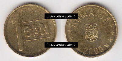 Münzen Rumänien / România Eurovorläufer, Umlaufmünze vor Euroeinführung 2005-2012, 1 Ban, Bani 2005 (3) Sammlung