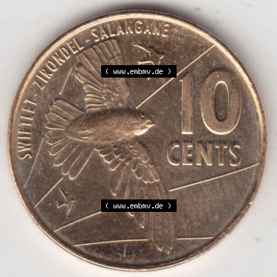 Münzen aus Afrika Seychellen / Seychelles Umlaufmünze 2016-2021, 10 Cent 2016 (1) Sammlung