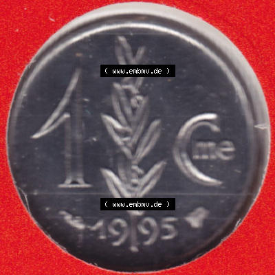 Münzen Monaco / Mu̍negu Eurovorläufer, Umlaufmünze vor Euroeinführung 1976-1995, Centime 1995 (2) Sammlung