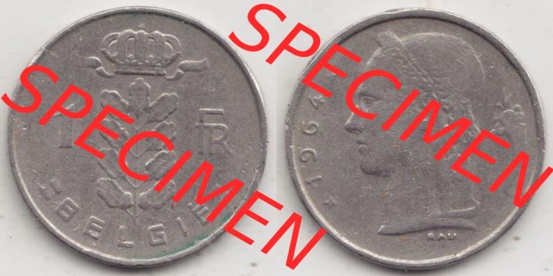 Münzen Belgien Eurovorläufer, Umlaufmünze vor Euroeinführung 1950-1988, 1 Francs-Franken 1964 Belgie (3) Sammlung
