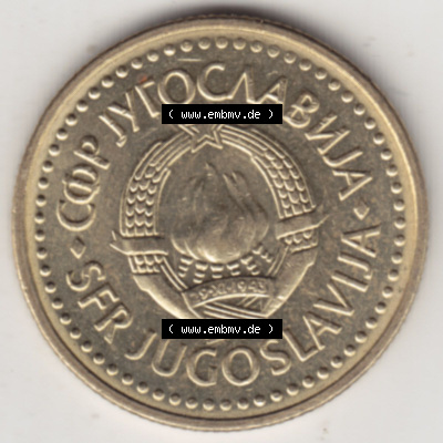 Münzen Jugoslawien (Land wurde 2003 aufgelöst), Umlaufmünze 1982-1986, 5 Dinar 1983 (1) Sammlung