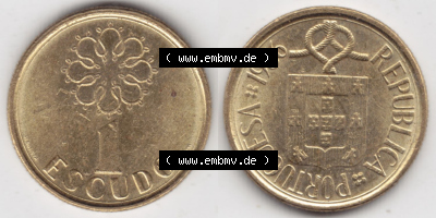 Münzen Portugal Eurovorläufer, Umlaufmünze vor Euroeinführung 1986-2001, 1 Escudo 1986 (3) Sammlung