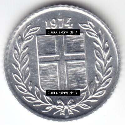 Münzen Island Eurovorläufer, Umlaufmünze vor Euroeinführung 1970-1974, 10 Aurar 1974 (3) Sammlung